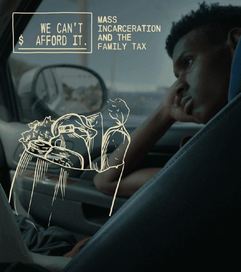 Person in car representing incarceration impact